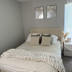 Beige Bed Frame