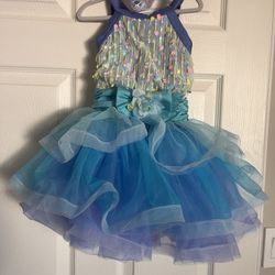 Toddler Girls Blue SequinTutu Dress