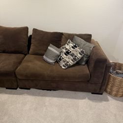 Sectional Couch Chocolate Color