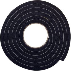 Frost King Self-Stick Foam Rubber Weatherseal, 3/8" W, 7/16" T, 10' L, Black