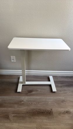 White Adjustable Side Table