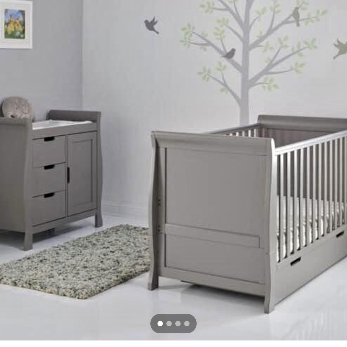 Baby Bed Very Good Diper Cahngeng Table And Drawers 