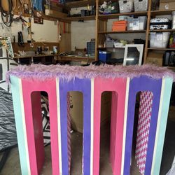 funky console & ottoman 