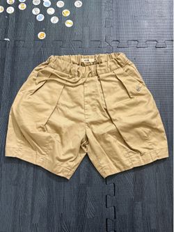Fith yellow Drawstring Pleated Shorts
