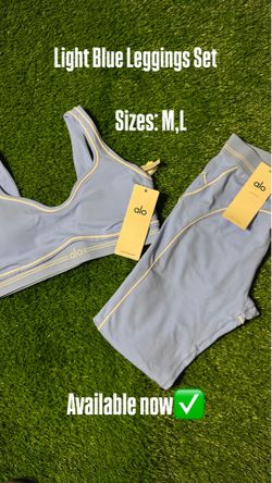Alo light blue leggings set