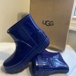 UGG Women's Drizlita Rain Boot Naval Blue Size~8 PRE-OWNED 
