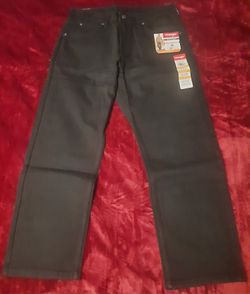 Wrangler Five Star Heritage Relaxed Fit Black Jeans w/ Pockets size 34 X 29