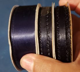 3 Navy Blue Ribbons New