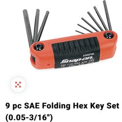 Snap On Allen Key Set New