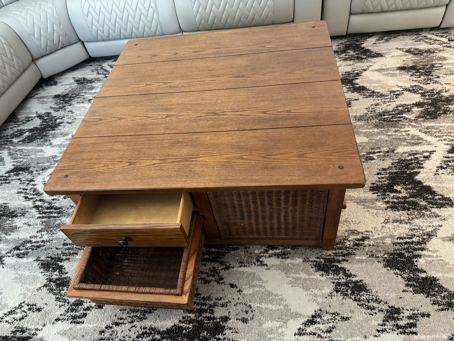 Complete Living Room Table Set With One Center Table And Two Side Tables - Almost New