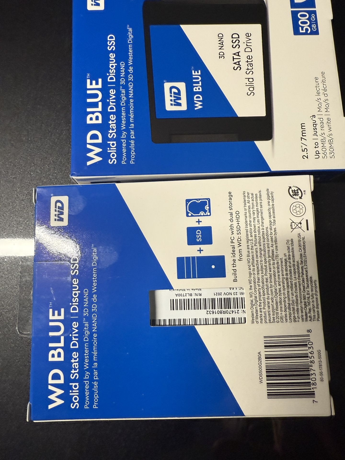 SATA DRIVE 500 GB WD New - 2.5 inch