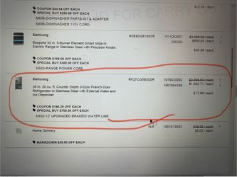 New 36” Samsung fridge, 26 cu ft, 3 door w ice. Paid 1768 in June.
