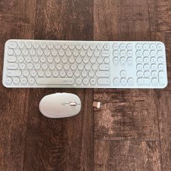 Wireless Keyboard And Mouse Blue