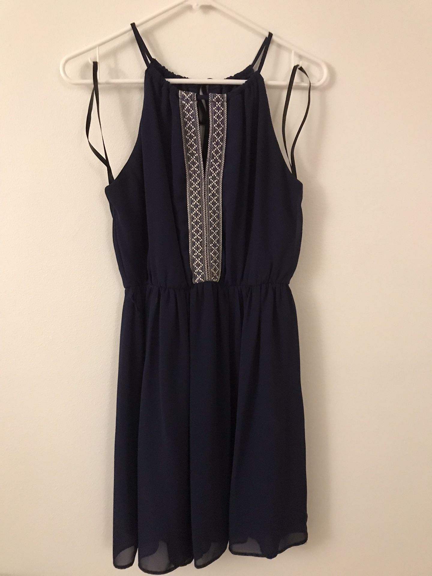 Navy Halter Top Dress