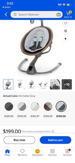Maxi-Cosi Cassia Baby Swing, EcoCare Fabric, 360° Rotation, On Safari Gray