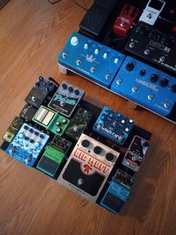 Electric Guitar Effect Pedals!! Pedal boards Guitars Synths And More!!