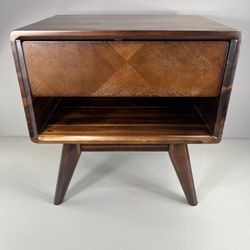 Solid Acacia Wood Nightstand / Accent Table