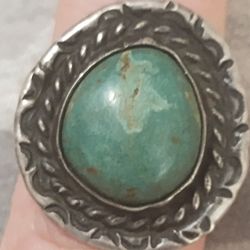 Green Turquoise Navajo Ring