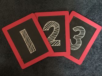 Chalkboard numbers 1-15