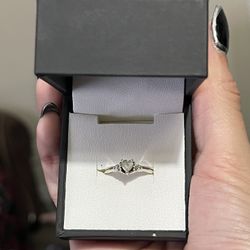 Aquamarine Heart Shaped Ring 