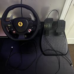 t80 ferrari 488 GTB ps4 racing wheel and pedals
