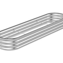 Galvanized Raised Garden Bed 8×2×1ft, Easy Assembly Outdoor Metal Planter Boxes for Vegetables, Flower, Herb, Anti-Rust& Weather-Resistant, Oval, Silv