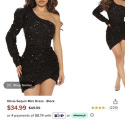 Olivia Sequin mini dress XL
