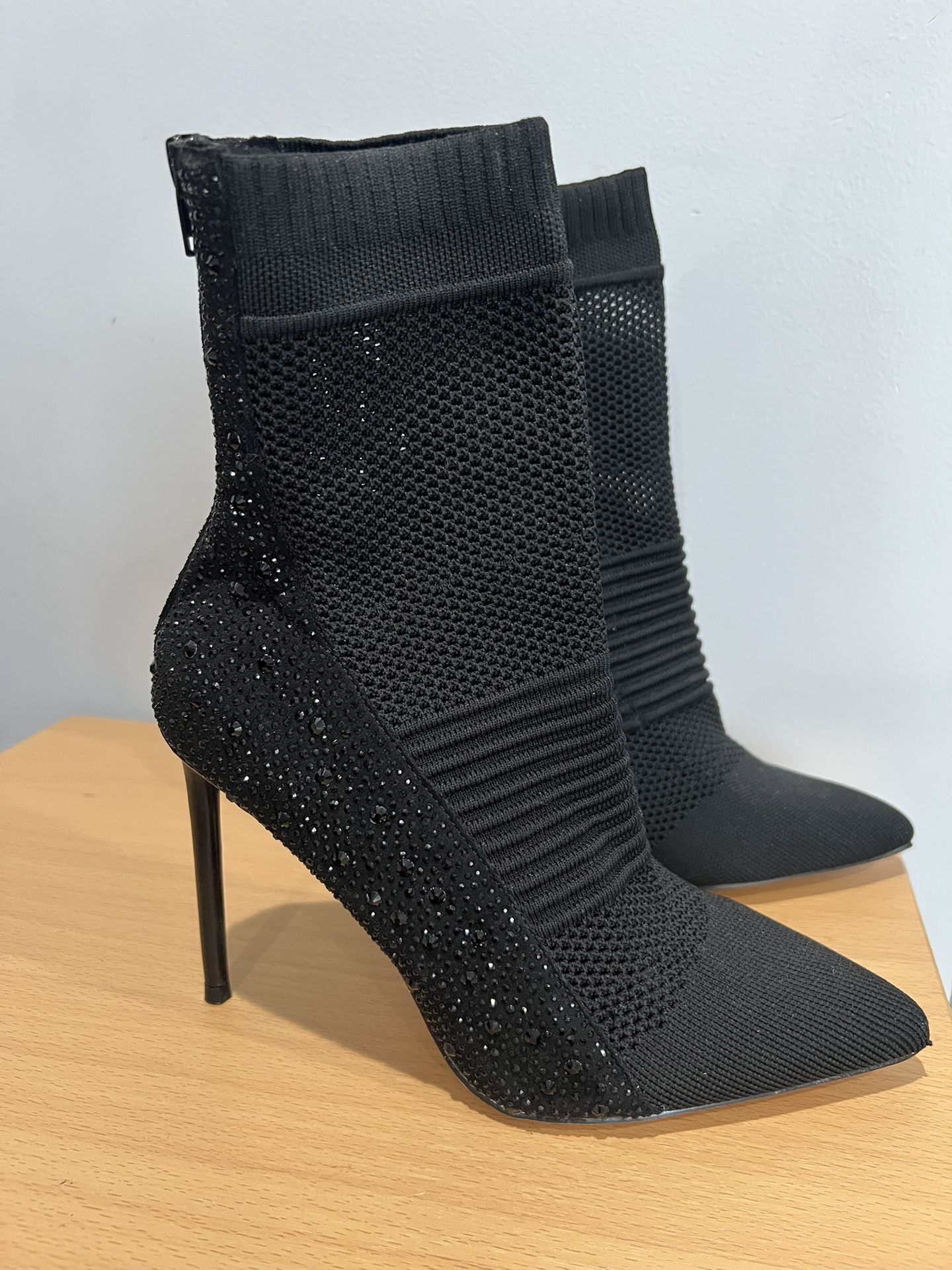 Black Women Heel Boots 