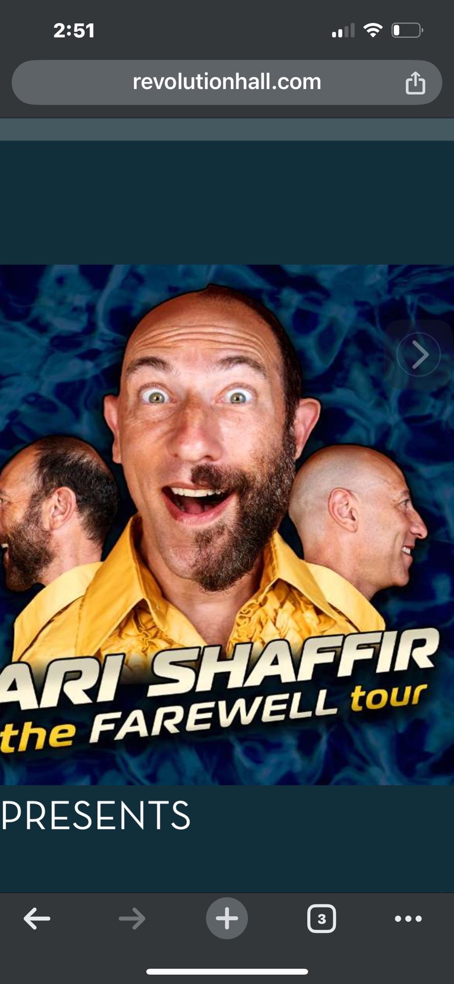 Ari Shaffir Tickets March 16th 8pm $120 For Two