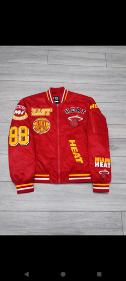 Miami heat bomber jacket size small