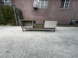 Slats Punt Media Console Entertainment Center Tv Stand Cabinet Sideboard Credenza.