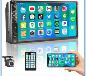 7" Car Stereo Double Din Touch Screen Car Radio Audio Receiver FM Radio Bluetooth Video Remote Control MP5/4/3 Player Android Phone Mirror Link USB/SD