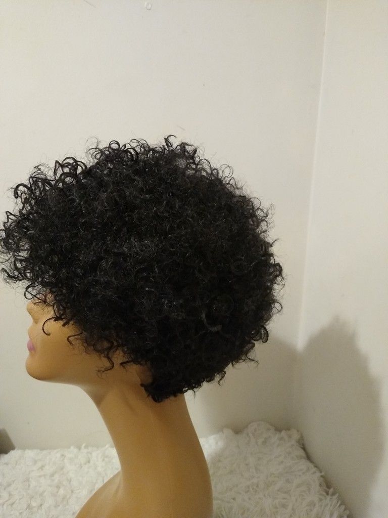 Human Hair Blend Wig