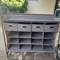 Shoe Rack Organizer with 4 Drawers - Grey