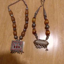 2 Costume Jewelry Necklaces From Saudi Arabia 15 Each
