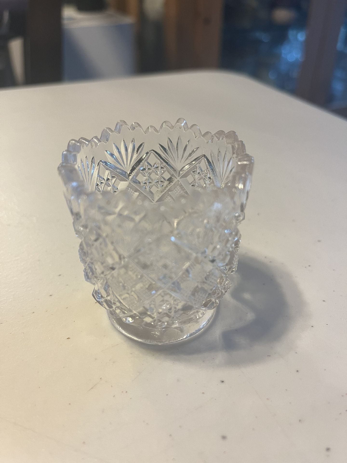 Vintage Crystal Cut Toothpick Holder