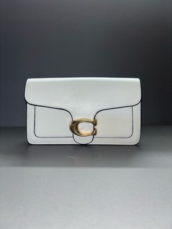 Coach Tabby White Leather Clutch Bag