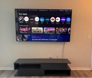 75” Philips 4K Smart TV + Wall Mount + TV Console w/ Drawers