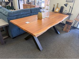 Large wood dining table