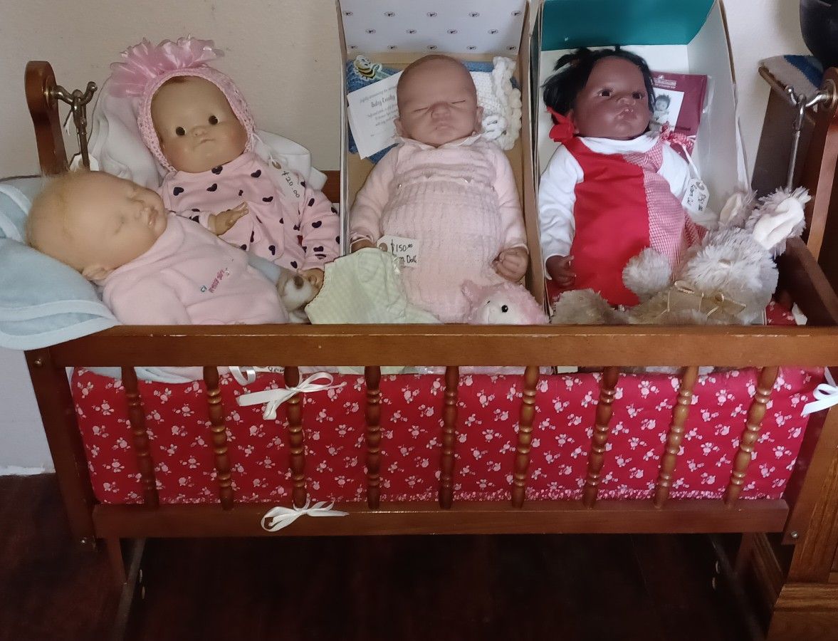 Wooden Babydoll Crib