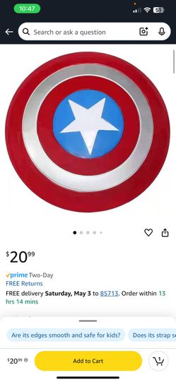 AMARONE 12.6 inch Captain Shield Kids Superhero Prop Role Play Toy for Kids Boys Party Cosplay Red