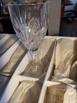VINTAGE SHANNON CRYSTAL BY GODINGER DUBLIN 12 PIECE WINE SET