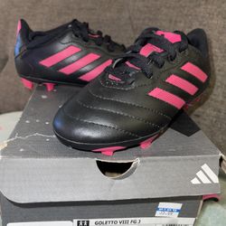 ADIDAS Goletto VII FG Kids Soccer Cleats (11K) + Shin Guards