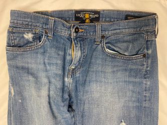 Lucky Brand Sienna Tomboy Jeans Womens 8/29 Blue Denim Distressed Straight Leg
