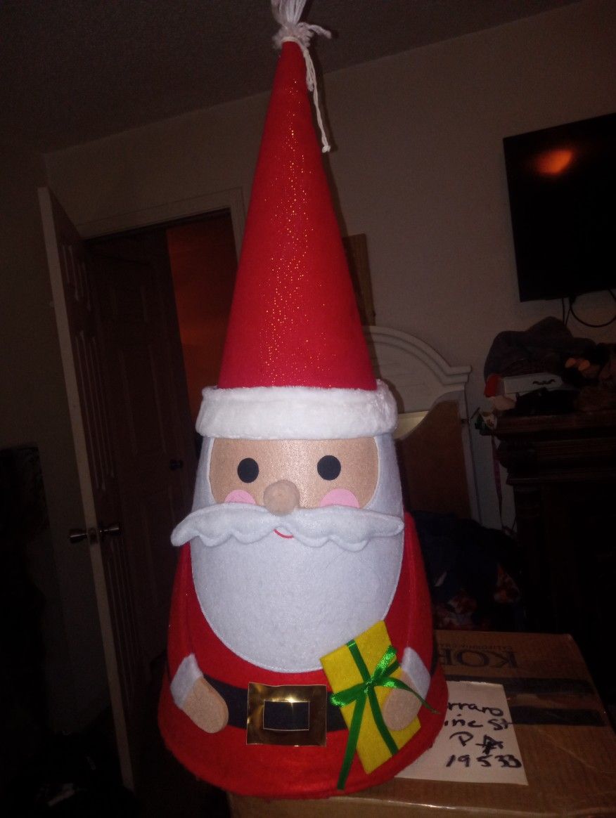 Vintage Solid Cone Santa 3Ft