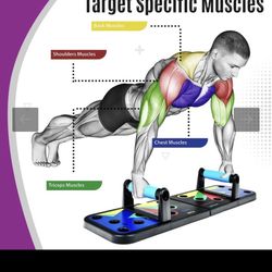 MG Push up Board with 5 Resistance Bands & Jump Rope – Portable Home Gym Equipment for Full Body Workout, Strength Training, Exercise and Fitness 