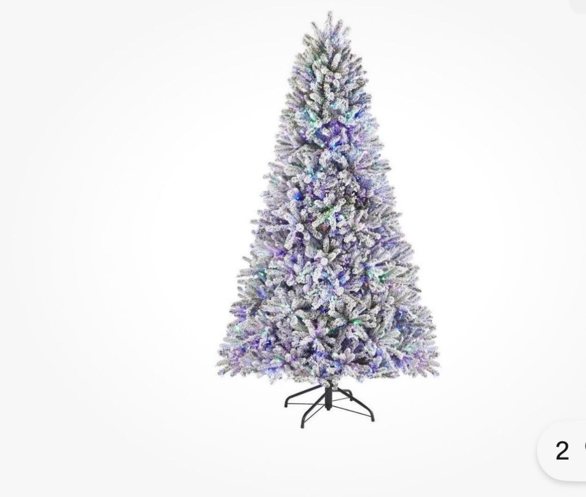9 Ft Starry Light Fraiser Fir Flocked Artificial Christmas Tree LED