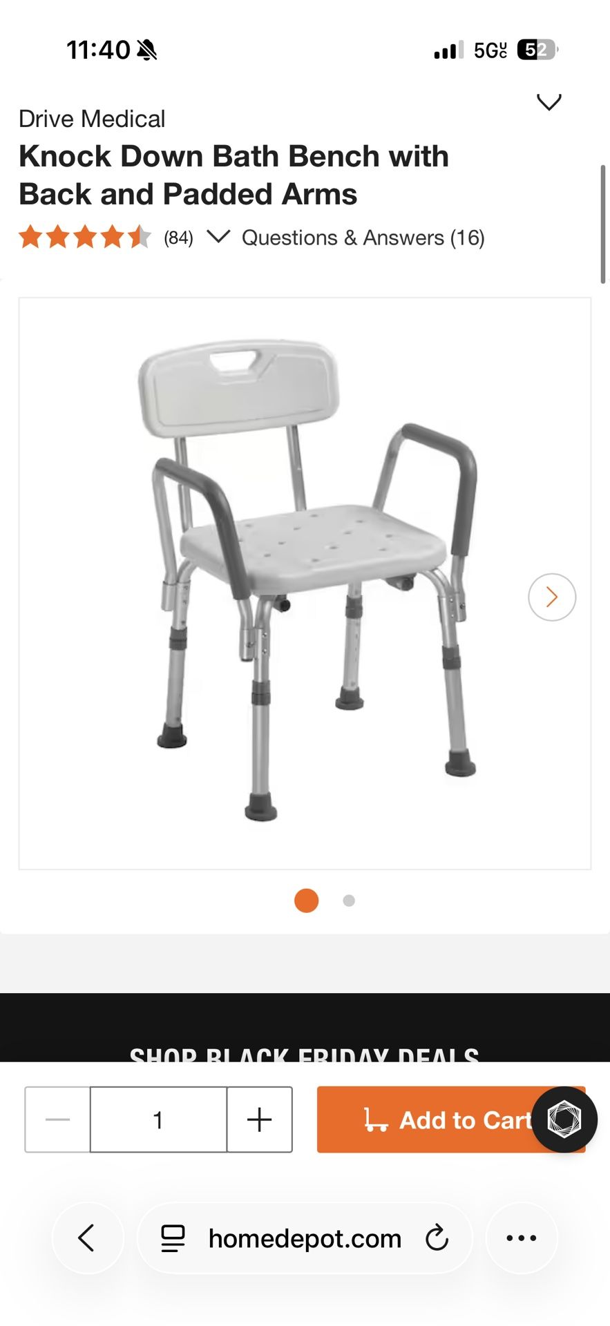 Knock Down Bath Seat 