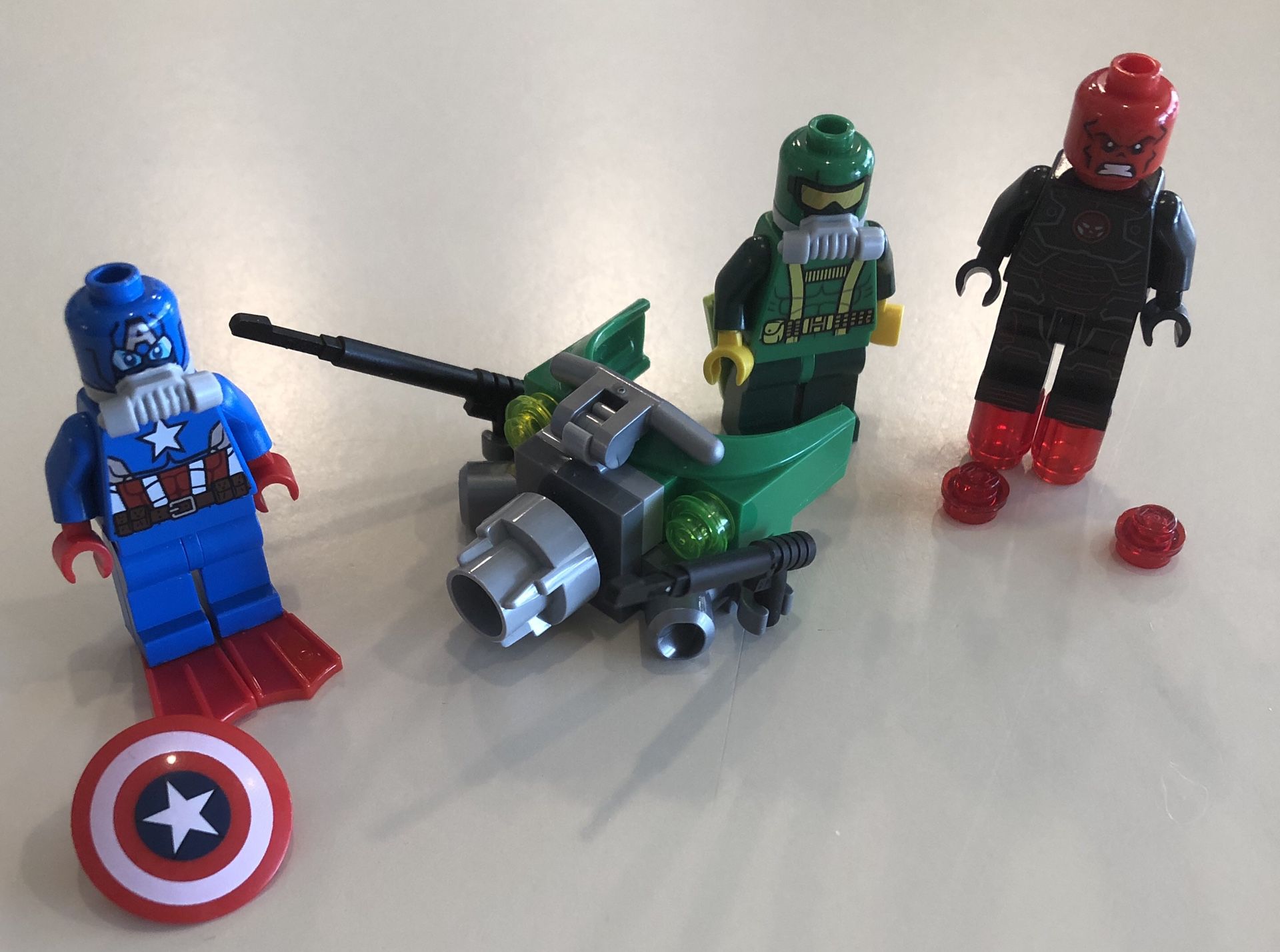 LEGO Minifigure Scuba Captain America, Hydra, & Iron Skull
