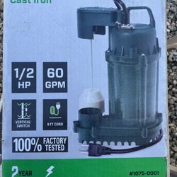 Exelente bomba submarina de metal marca zoeller nueva es de 1/2 HP  NUEVA $80